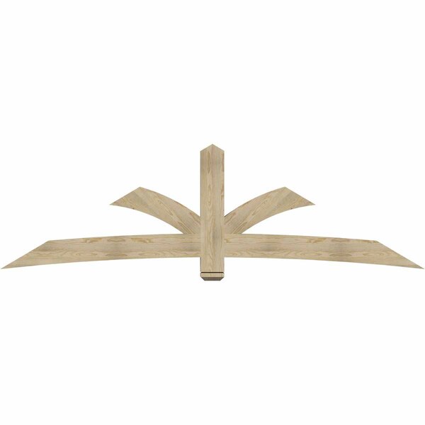 Ekena Millwork Davenport Rough Sawn Timber Gable Bracket, Douglas Fir, 108"W x 31 1/2"H x 4"D x 6"F, 7/12 Pitch GBW108X31X0406DAV00RDF - main